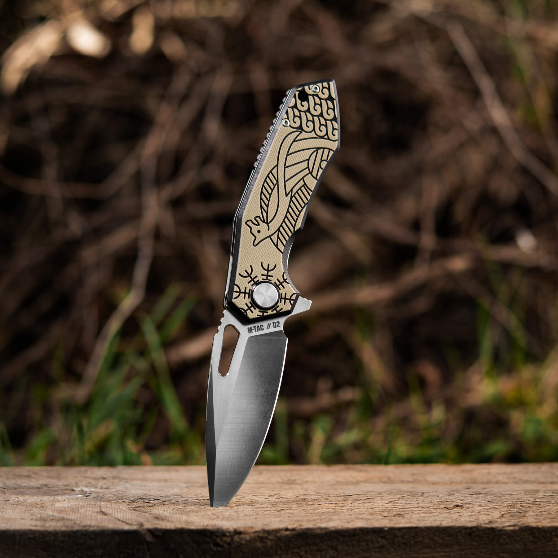 M-Tac ніж складний Type 12 Scandinavian Black/Sand купити за